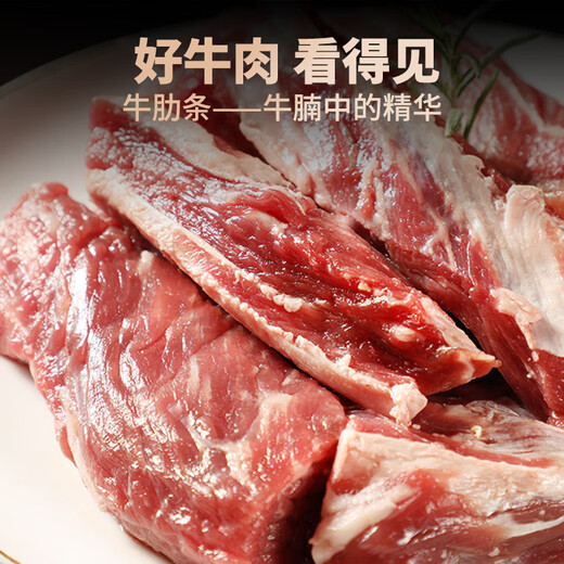 ZOOLII Australian Grain Fed Beef Ribs 3Jin Jin entspricht 0,5 kg knochenlosen Beef Ribs, Barbecue gedünstet, geschmort, Zutaten: frisches Rindfleisch