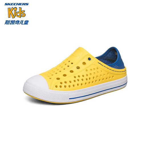 Skechers children's summer lightweight and comfortable clogs children's wading non-slip river shoes 91995L boys' foot/yellow/blue YLBL 32