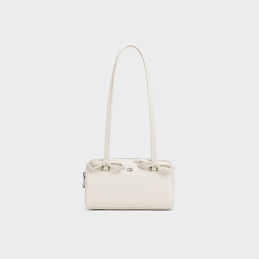 
CHARLES/KEITH25 autumn new product bow long shoulder strap underarm bag pillow bag Chinese Valentine's gift SL2-20681234 Daisy Chalk pink white M
