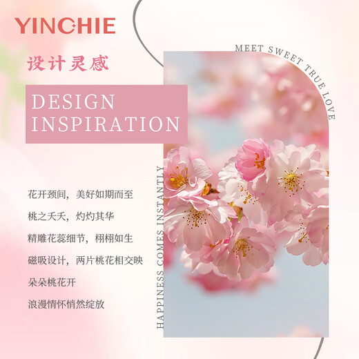 Gin Chie Swarovski zirconium 999 sterling silver necklace for women 2025 new light luxury pendant birthday gift for girlfriend Two-wear peach blossom necklace inlaid with Swarovski zirconium + seven warehouse delivery/next day delivery Valentine's Day girl gift/with jewelry certificate/high-end rose gift box for wife