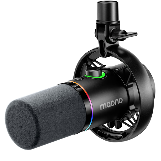 Maono wireless microphone dynamic radio microphone camera live broadcast computer mobile phone recording noise reduction desktop microphone game short video karaoke professional microphone Maono PD200W cantilever model family bucket computer + mobile phone + camera