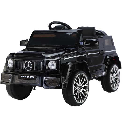 Black rice children's car electric car four-wheeled big g toy car can be driven by one person with remote control for boys and girls baby gift black 12V battery + remote control + music