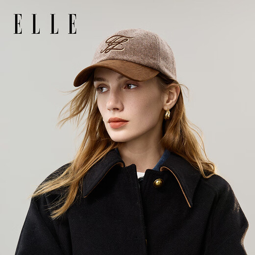 ELLE Wool Duck Hat Women's Autumn and Winter Fashionable Versatile Sunscreen Showing Face Small Sunshade Baseball Cap