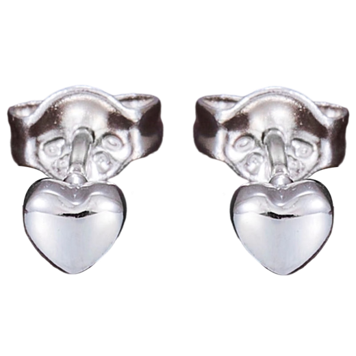 Laofu gold simple love earrings platinum heart-shaped earrings about 1.04g