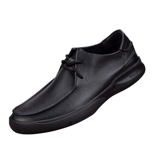 
SaTCHI [the first choice for men with temperament] Single-layer leather shoes breathable soft leather business casual leather shoes men's genuine leather head layer cowhide black_9912 40_This shoe is one size larger