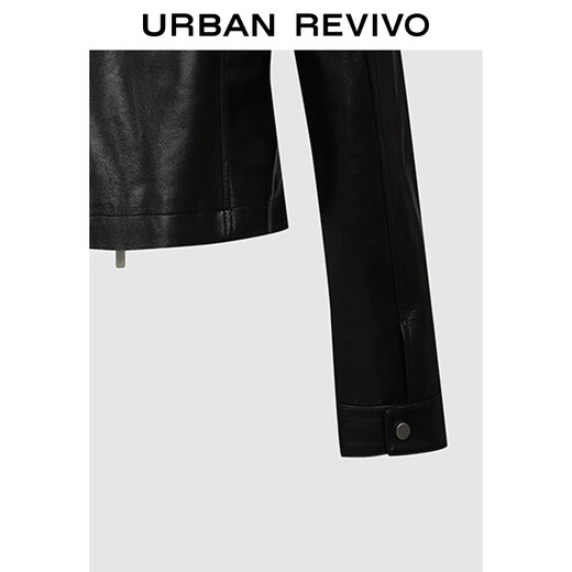 UR2025 new autumn style women's trendy motorcycle stand-up collar zipper short leather jacket UWJ150061