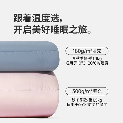 Noke children's growth sleeping bag school kindergarten nap nap quilt outdoor camping extendable splicing warm sleeping bag C300 brassica yellow