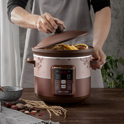 Tianji electric stew pot, purple clay pot, porridge pot, soup pot, stew pot, baby food porridge pot, purple clay electric stew pot, scheduled time stew pot, purple clay electric stew pot 4L