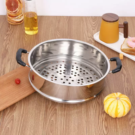 Yusenyi steamer stainless steel integrated basket wok stew pot steaming grid thickened and high grate round electric pot steamer layer steamer 24cm
