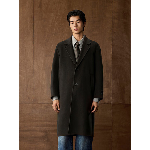 GXG Men's Wear Shopping Mall Long Coat 2025 Winter New Arrival G25X264016 Brown M