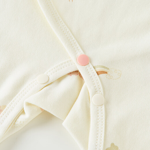 Tongtai (TONGTAI) baby jumpsuit spring and autumn pure cotton newborn clothes newborn baby butterfly romper pink 52cm