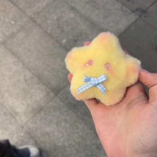 Dianmai finished product creative plush little star and little moon keychain squeaky pendant for best friend or girlfriend gift puppy + swimming goggles + white scarf