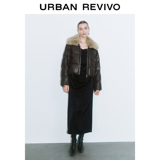 UR2025 new winter women's retro modern fur collar down jacket UWJ150037