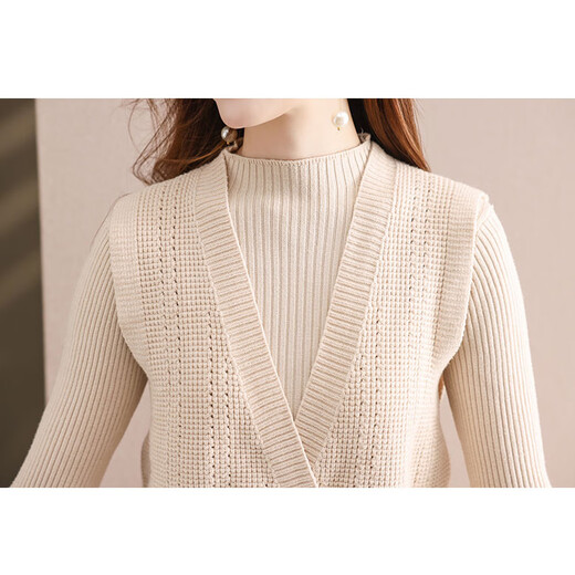 TJQ ​​Luxury High-End Brand Dress para mujeres 2025 Autumn New Slim y de moda reductora de la edad Camel M [recomendado 90-105Jin [Jin iguala 0.5 kg]]]