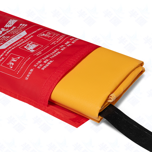 Half-centimeter fire blanket 1.2m*1.2m fiberglass national standard fire blanket fire protection industrial commercial kitchen home hotel office building fire escape heat insulation flame retardant high temperature resistant silicone fiberglass cloth 1.2m*1.2m