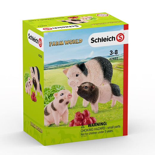 
German Scheich s simulated animal model farm series poultry livestock small animals hens and male farmers standing piglets 13783