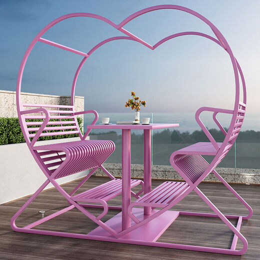 Yusenyi customized tables and chairs, homestay decorations, bar restaurant, love-shaped bar, Internet celebrity outdoor swing, wedding photography guide, color + screws + customization
