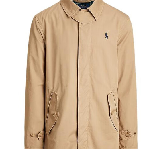 RALPH LAUREN PoloRalphLauren Solid Color Logo Logo Print Lapel Long Sleeve Windbreaker Men's Camel Brown Camel Brown L