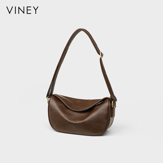 viney牛皮包包女包轻奢饺子包轻奢斜挎单肩包生日礼物高级感送女友老婆
