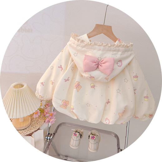 G.DUCKKIDS Little Yellow Duck Girls' Jacket Spring and Autumn Style Baby Style One-Year-Old Girl Small Month-old Clothes Children's Jacket Pink 90 Size 1~2 Years Old 80-90cm cm