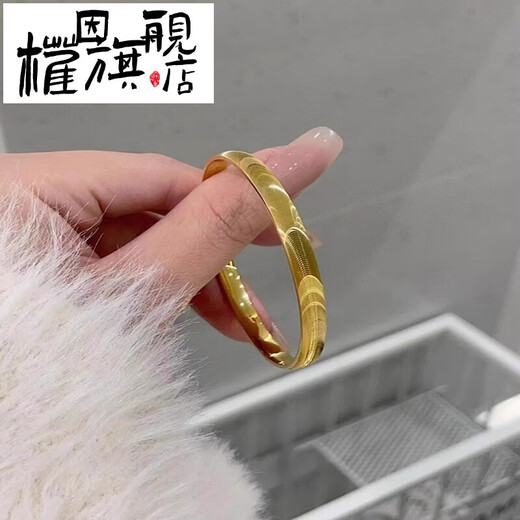 Quan Yin Quality Cat's Eye Gold Bracelet New 18k Yellow Female Explosive 5D Hard Solid Bracelet Bracelet Feeling Gift Gift 54 Rings (+ Gift Box + Gift Bag)