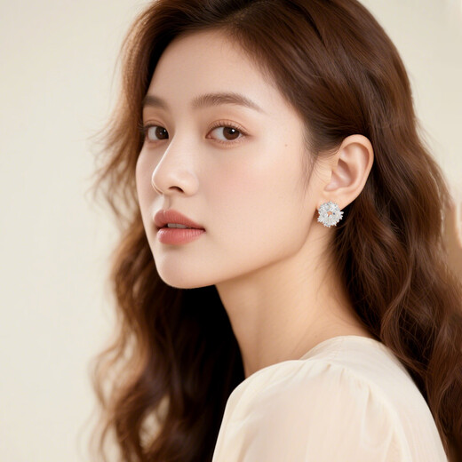 Qlady Fireworks Earrings Women's Light Luxury Niche Design 2025 New Earrings Feminine Temperament Imitation Pearl Earrings Birthday Gift