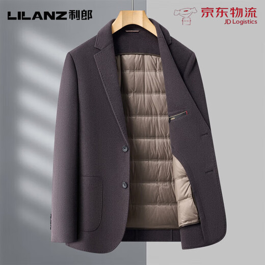 LILANZ suit men's autumn and winter business casual woolen single suit jacket short style removable liner woolen pantyhose L 175