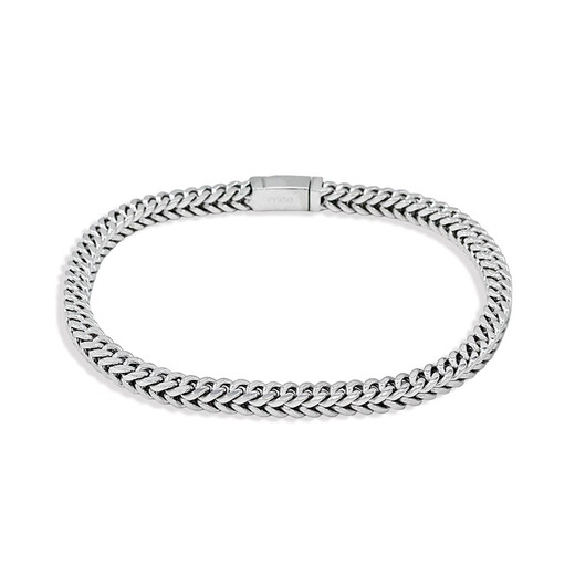 Zhaoliang keel square platinum bracelet for men PT950 platinum solid hand jewelry fashion trendy black craft platinum chain 44.27 grams long 21cm wide about 4.5mm