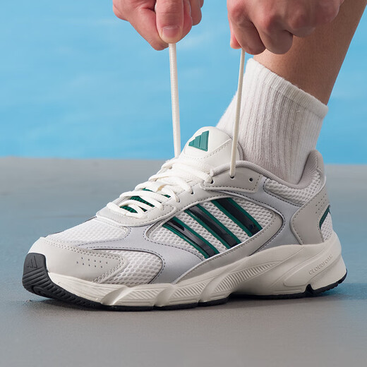 
Adidas casual shoes men's shoes 2025 autumn new sports shoes Crazychaos dad shoes shock-absorbing running shoes FX9105 JS4839 bright white/forest green 40