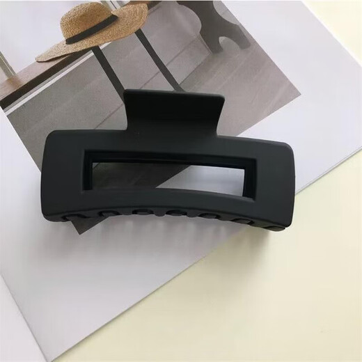 Jian Yingshu Black Simple Oversized Clips 2 Hairpins Back of Head Plate Hairpin Shark Clip Hairpin