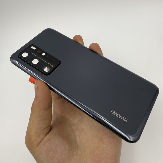 Suitable for Huawei p40 original disassembly back cover p40pro original disassembly glass back cover mobile phone battery case P40pro bright black