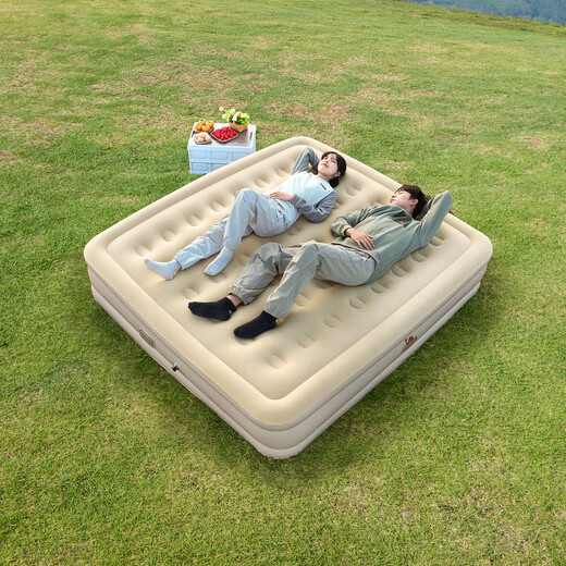 CAMEL automatic inflatable mattress with built-in pump and heightened inflatable bed outdoor camping sleeping mat 173BA9C040B quicksand color