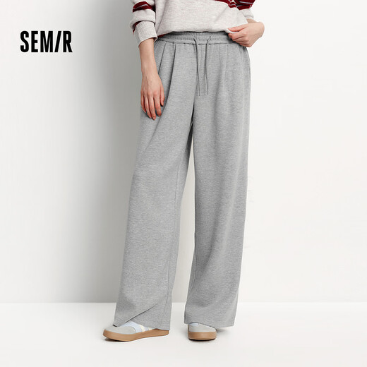 Pantalones casuales semir para mujeres en invierno imitación plisada plisada pantalones de pierna ancha caída 2025 Nuevo versátil pantalones de arroz glutinoso