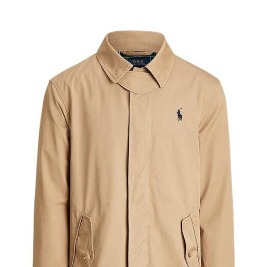 RALPH LAUREN PoloRalphLauren Solid Color Logo Logo Print Lapel Long Sleeve Windbreaker Men's Camel Brown Camel Brown L