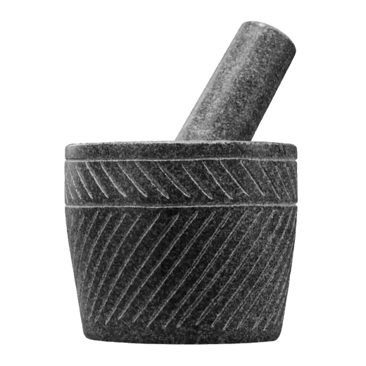 Yusenyi Large Handmade Raw Stone Garlic Pounder Natural Household Stone Mortar Pounding Jar Grinder Garlic Peeler Garlic Press Garlic Mortar Large Handmade Cylinder Carved Stone Hammer