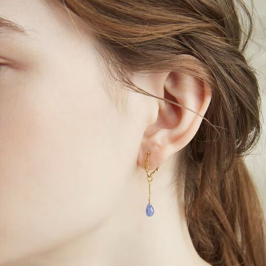 DL 1998 Fat Donglai quality tanzanite earrings Japanese style aget ancient natural crystal gemstone elegant temperament versatile water natural moonstone peridot pendant