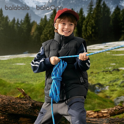 Balabala children's clothing children's down vest 2025 new winter clothing boys and girls parent-child clothing warm jacket down jacket simple and trendy