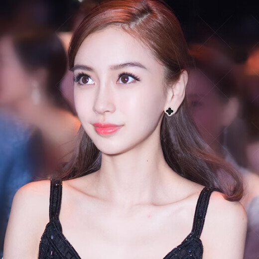 Xinshe 999 sterling silver needle black four-leaf clover earrings for women 2025 new light luxury high-end earrings to support pierced ears, a pair of four-leaf clover earrings