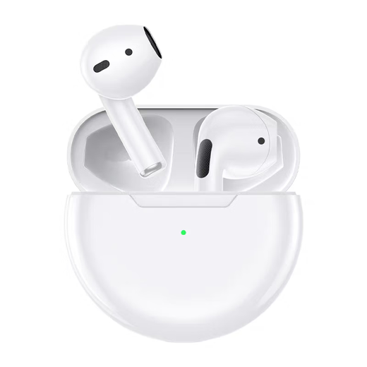 Bluetooth headset wireless semi-in-ear single and binaural high-quality sports music driving call noise reduction ultra-long battery life Galaxy White