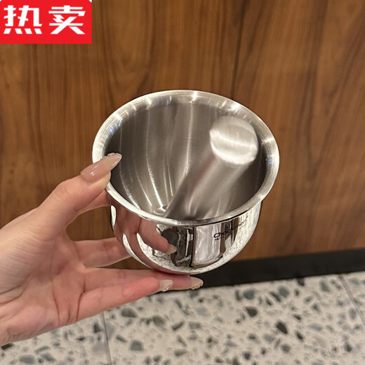 MZXM Japan imported quality boss lady's own use too thick 18-10 stainless steel garlic pounder thickened solid garlic 18/10 stainless steel garlic pounder 1 set