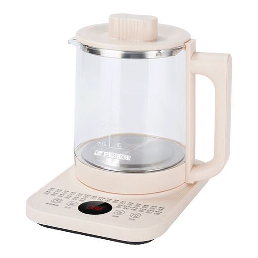 Hemisphere (PESKOE) health kettle, kettle, hot water kettle, constant temperature kettle, health kettle, teapot, teapot, teapot all-in-one, fully automatic glass insulation for small household, off-white + filter + egg rack, stainless steel inner cover 1.8L