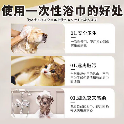 Pet Disposable Compressed Bath Towels Strongly Absorbent Cat and Dog Bath Towels Travel Portable Large Size Thickened 1 Pack Compressed Bath Towels Large Size Thickened 4 Pack