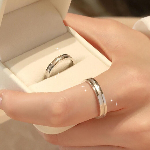 MZMZ Platinum Couple Ring pt950 Platinum Knot Proposal Ring Ring Valentine's Day Birthday Gift for Girlfriend Light Luxury - Love Promise Closed Custom Ring