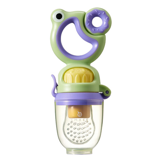 Manxi (EMXEE) Bite and Play Baby Fruit Food Device Baby Bite and Play Fruit Eating Artifact Bite Bag Pacifier Tooth Fixer Lemon Green 1 Pack