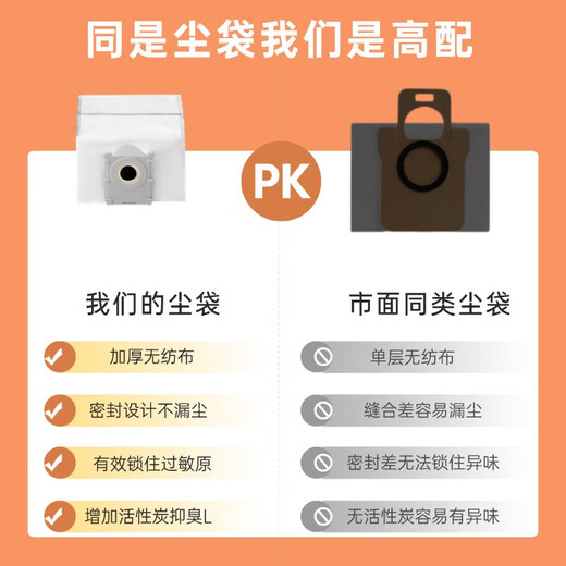 Suitable for Ecovacs T80 sweeping robot accessories, roller mop, rag, dust bag, cleaning liquid, Dibao consumables set, original quality, durable, Ecovacs T80 activated carbon dust bag/10 pieces