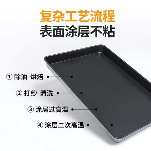 Xinmai food grade non-stick baking pan rectangular 60*40 non-stick aluminum pan oven commercial bread cake baking mold Xinmai 4.3Jin Jin equal to 0.5kg 60*40*5cm special non-stick high sides