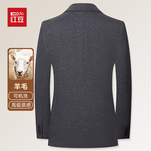 Haricots rouges [avec laine] costume pour hommes et automne, entreprise décontractée d'âge moyen d'âge moyen et jeunes veste simple veste top papa vêtements de travail