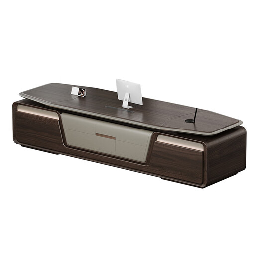 Qiheng (XIIBLC) New Light Luxury Executive Desk Boss Desk Chairman President Desk Office Desk and Chair Combination High-end Manager Desk 3.2 Meter Boss Desk