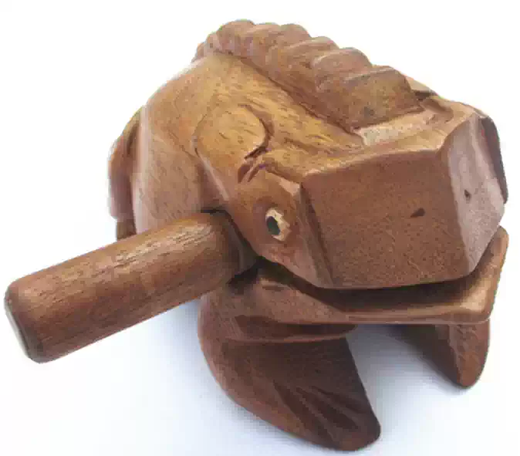 Kröte Holzspielzeug Holz Fisch Frosch Thai Handwerk Holz Krächzen Rohr Soundeffekt Instrument Orff Musikinstrument Nr. 1