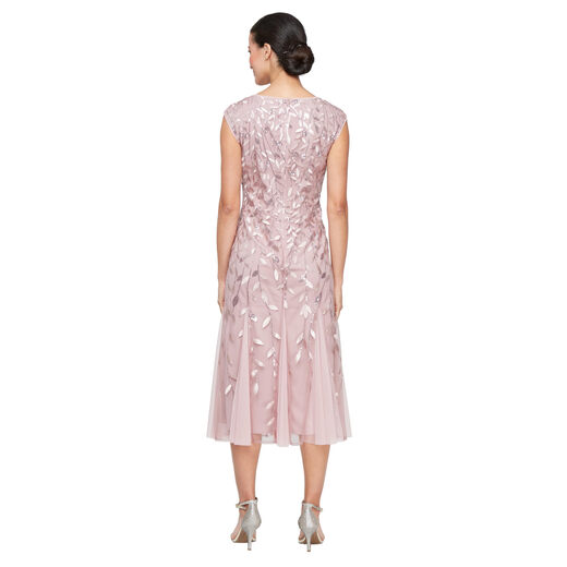 Alex Evenings Women's Short Embroidered Dress, Rose Red, 6 Rose Red 6